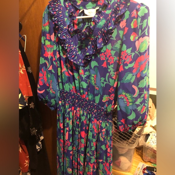 Susan Freis 1980s Ruffled Dress-  735 $150 or $125 w/offer - Picture 2 of 7